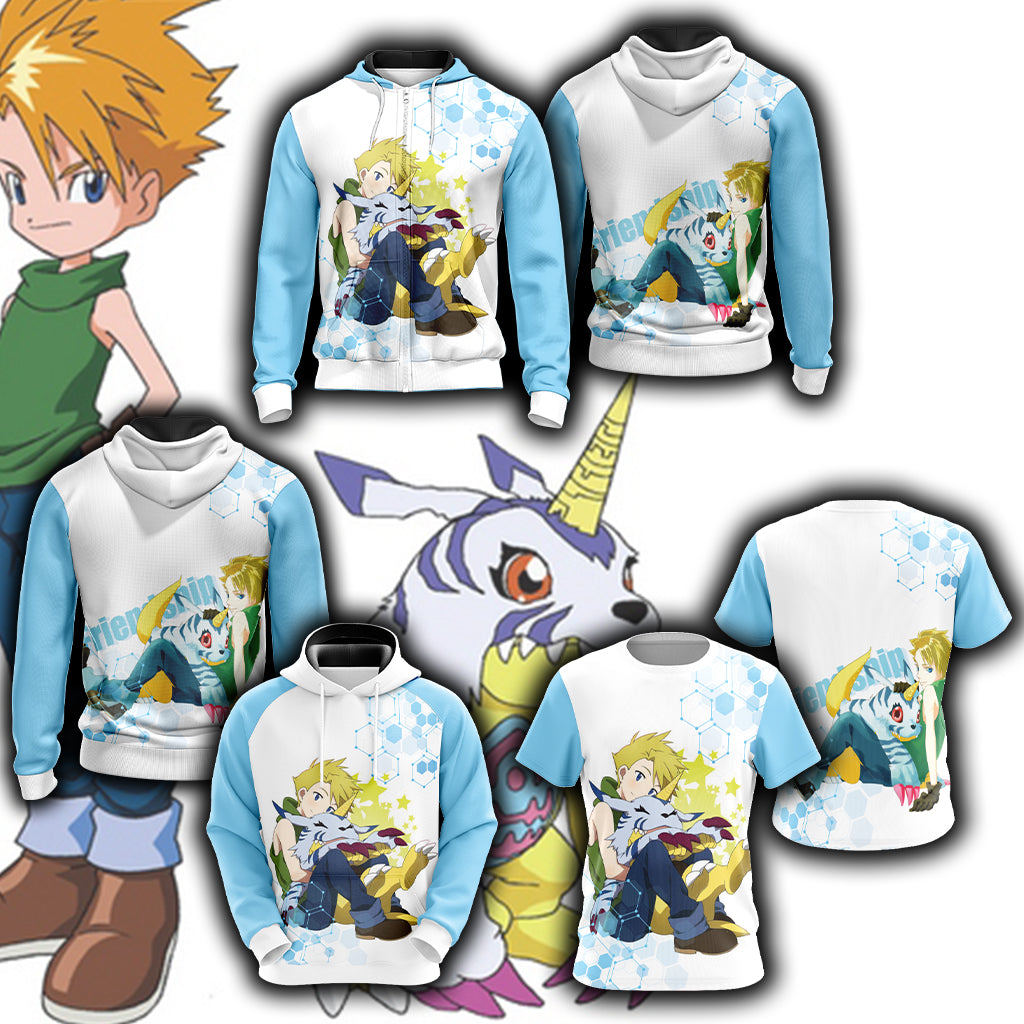 Digimon - Matt Ishida And Garurumon New Unisex 3D T-shirt   