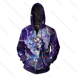 Elsword Add Cosplay New Zip Up Hoodie Jacket   