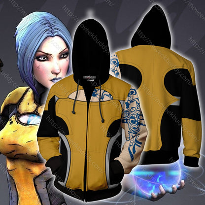 Borderlands Maya Cosplay Zip Up Hoodie Jacket 5XL