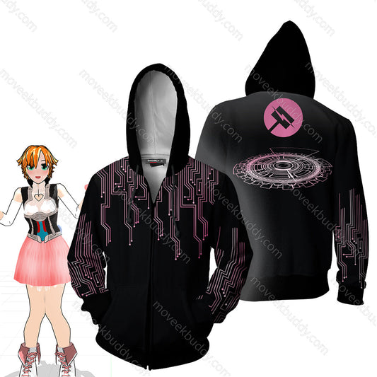 RWBY Team JNPR Nora Valkyrie Zip Up Hoodie 5XL