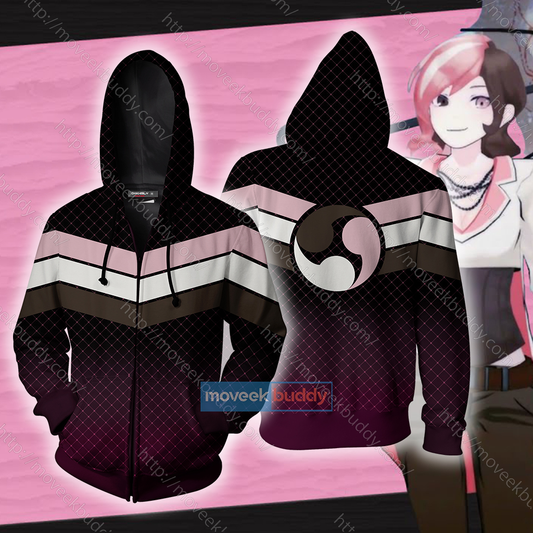 RWBY Neo Neopolitan Cosplay Zip Up Hoodie 5XL