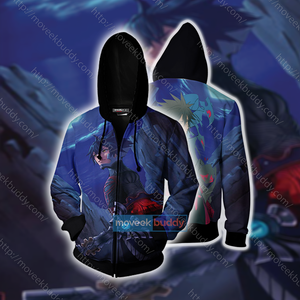 Kingdom Hearts Vanitas Cosplay 3D T-shirt Zip Hoodie XS 