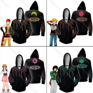 RWBY Team JNPR Nora Valkyrie Zip Up Hoodie   