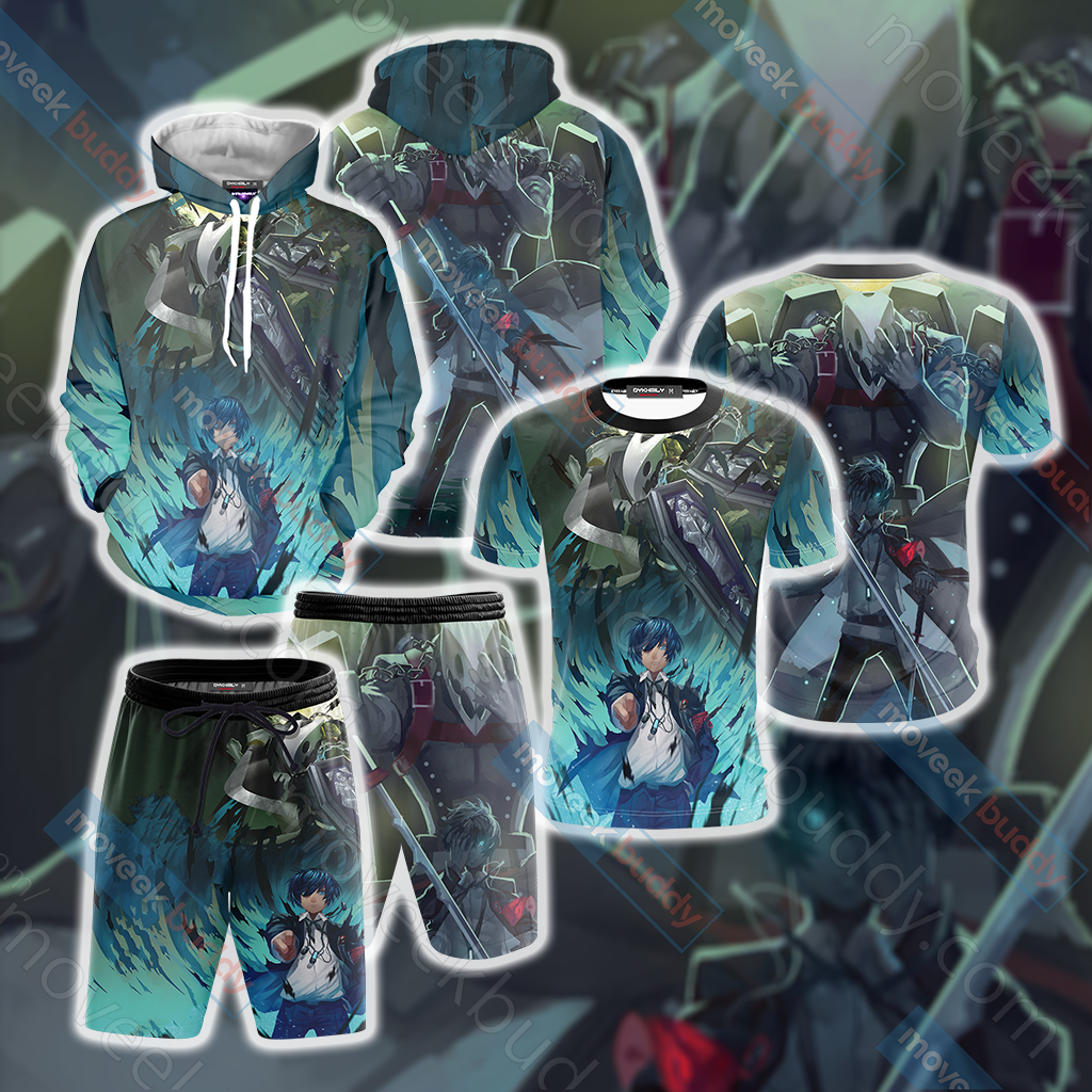 Persona 3 Thanatos And Makoto Yuuki Unisex 3D T-shirt