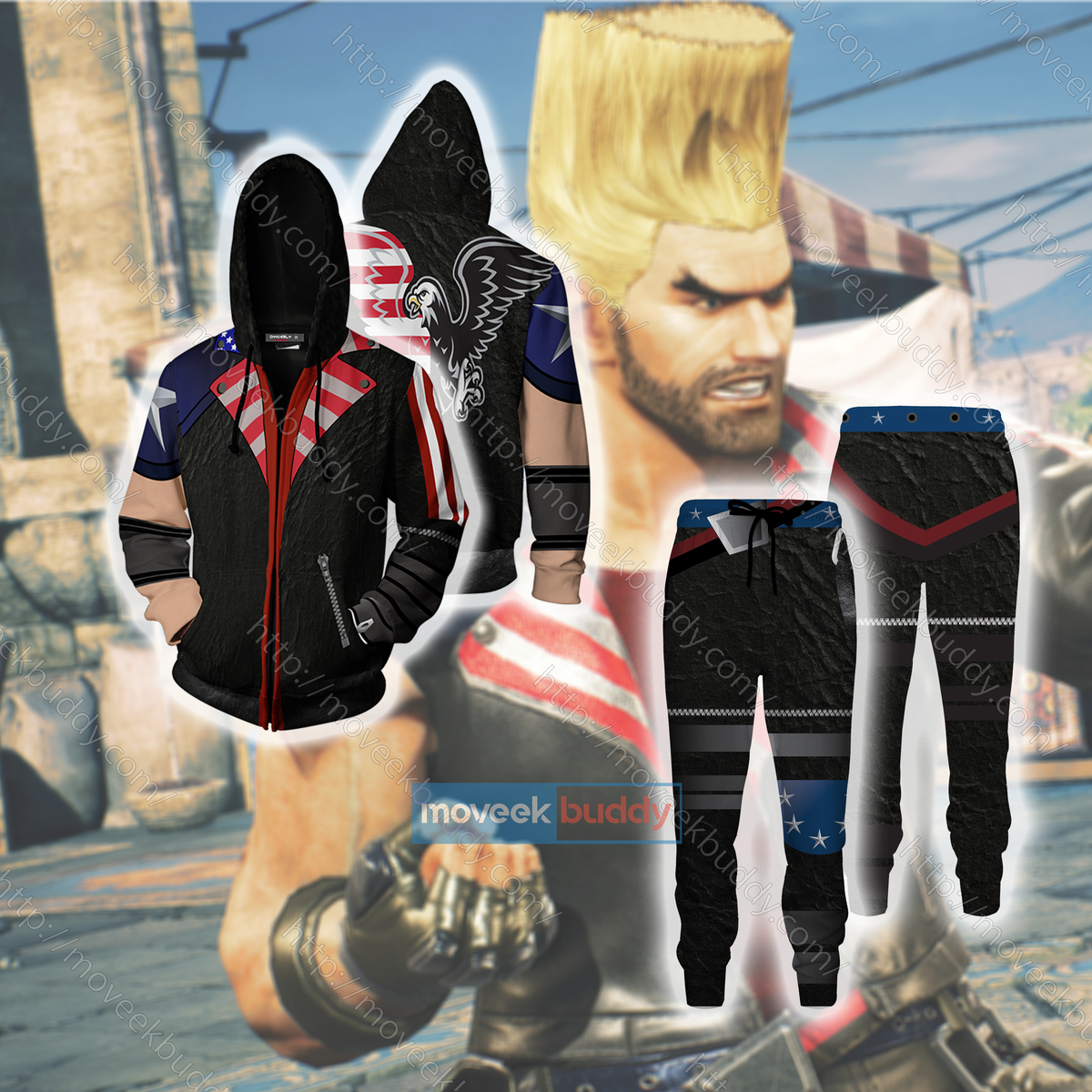 Tekken Paul Phoenix Cosplay Zip Up Hoodie Jacket - WackyTee