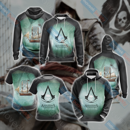 Assassin’s Creed IV Black Flag Video Game Unisex 3D T-shirt
