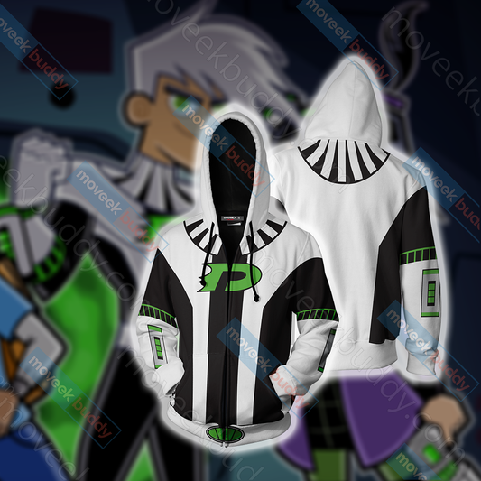 Danny Phantom: Danny Fenton Cosplay Zip Up Hoodie Jacket