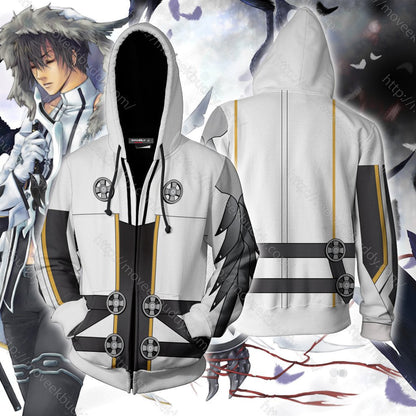 Elsword Raven BM (Blade Master) Cosplay Zip Up Hoodie Jacket 5XL
