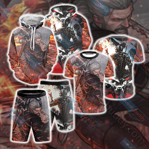 The Witcher 3 Wild Hunt Geralt 3D T-shirt   