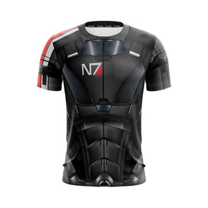 Mass Effect N7 Armor Cosplay Unisex 3D T-shirt   