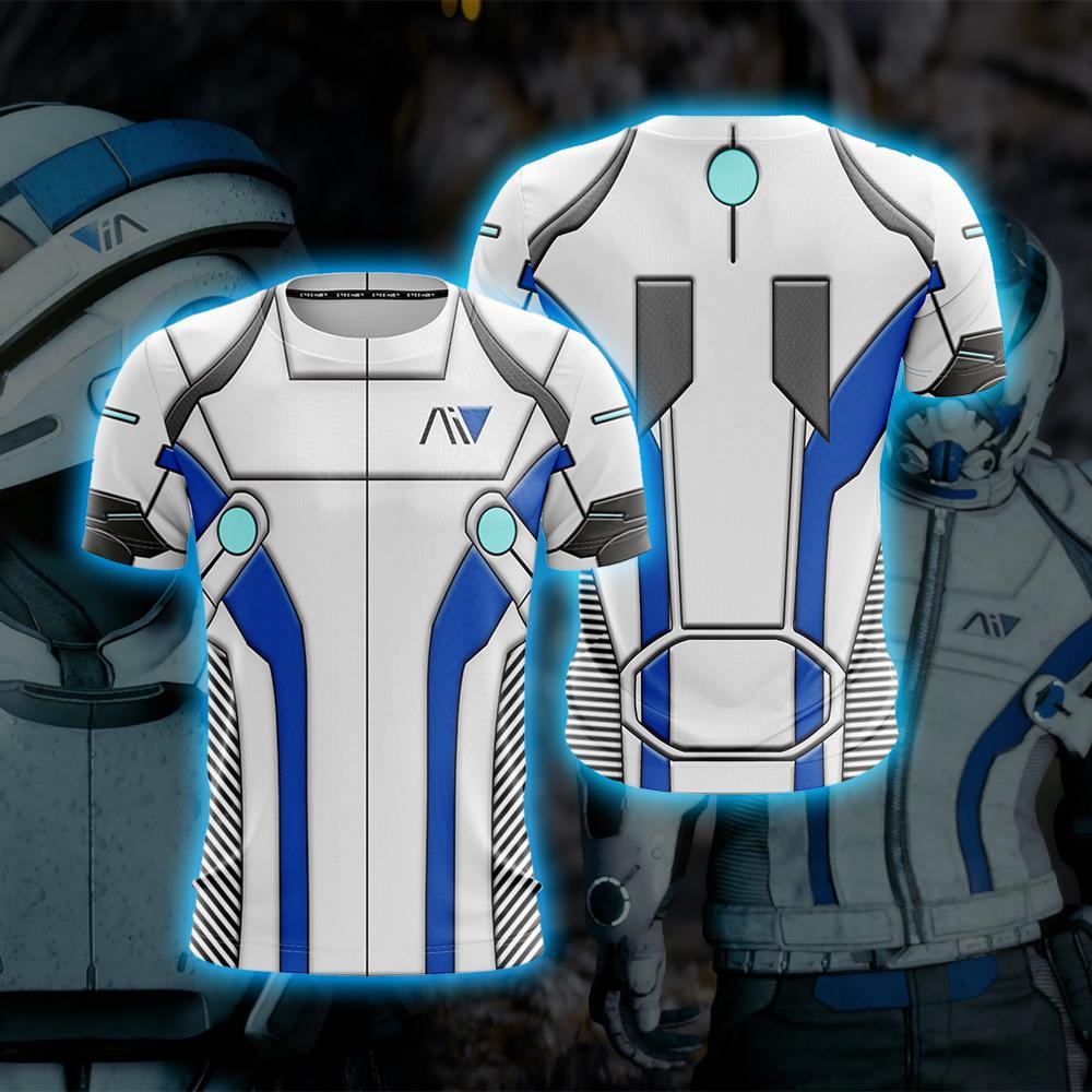 Mass Effect Liam Kosta Cosplay Unisex 3D T-shirt