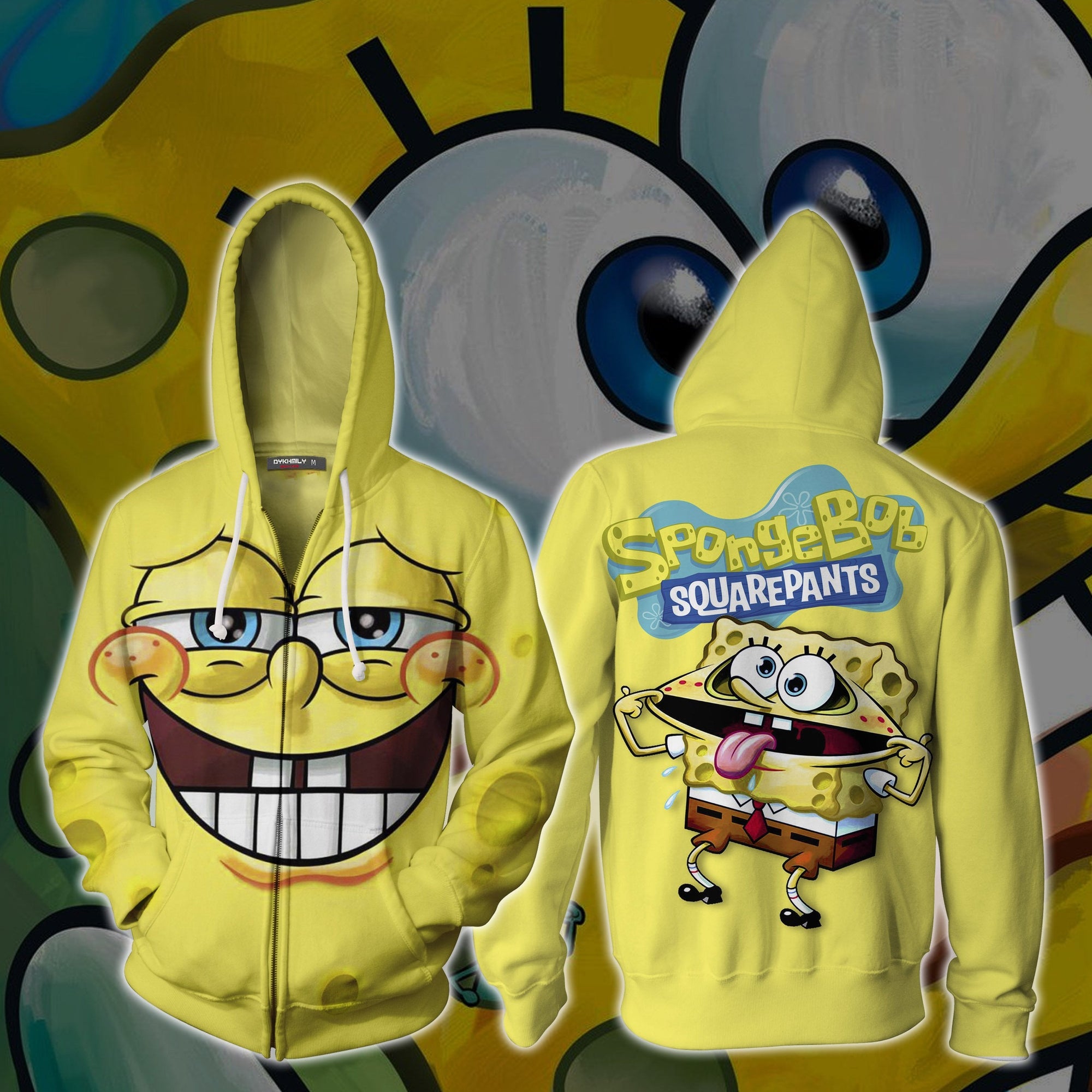 SpongeBob SquarePants 3D Zip Up Hoodie XS  