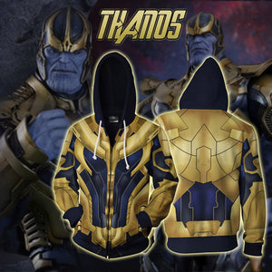 Thanos Cosplay Zip Up Hoodie Jacket XS  