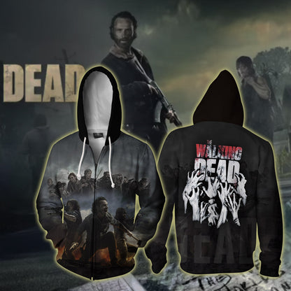 The Walking Dead 3D Zip Up Hoodie 5XL