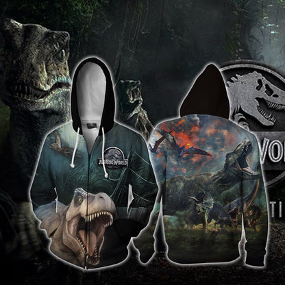 Jurassic World 3D Zip Up Hoodie 5XL