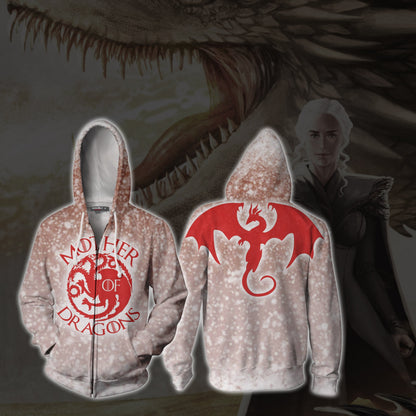 Mother Of Dragons Game Of Thrones Zip Up Hoodie 5XL
