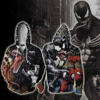 Venom 3D Zip Up Hoodie 5XL