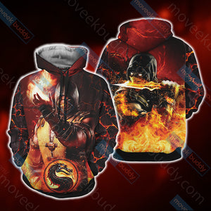 Mortal Kombat Scorpion New Look Unisex 3D T-shirt Hoodie S 