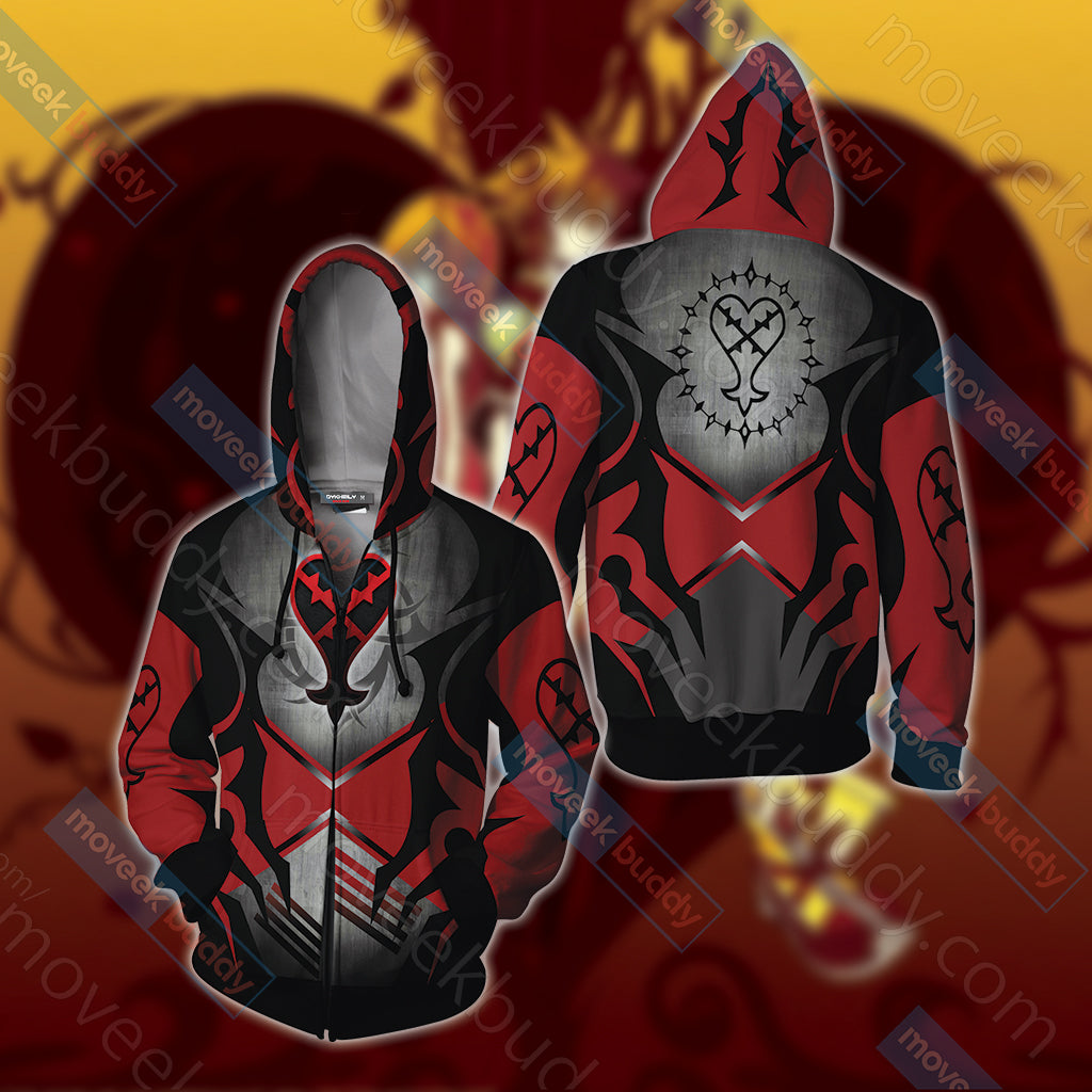 Kingdom Hearts: Heartless Unisex 3D T-shirt Zip Hoodie