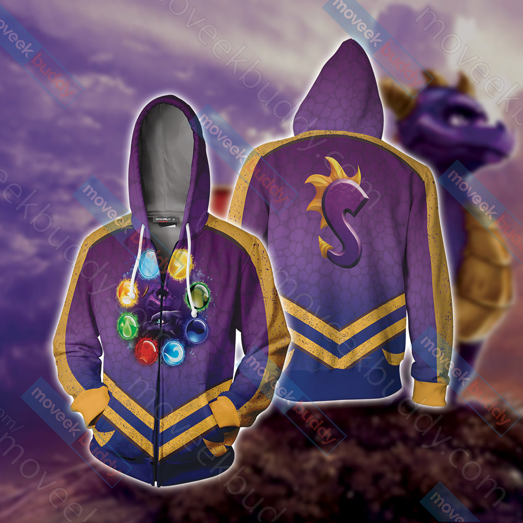 Spyro New Unisex 3D T-shirt Zip Hoodie