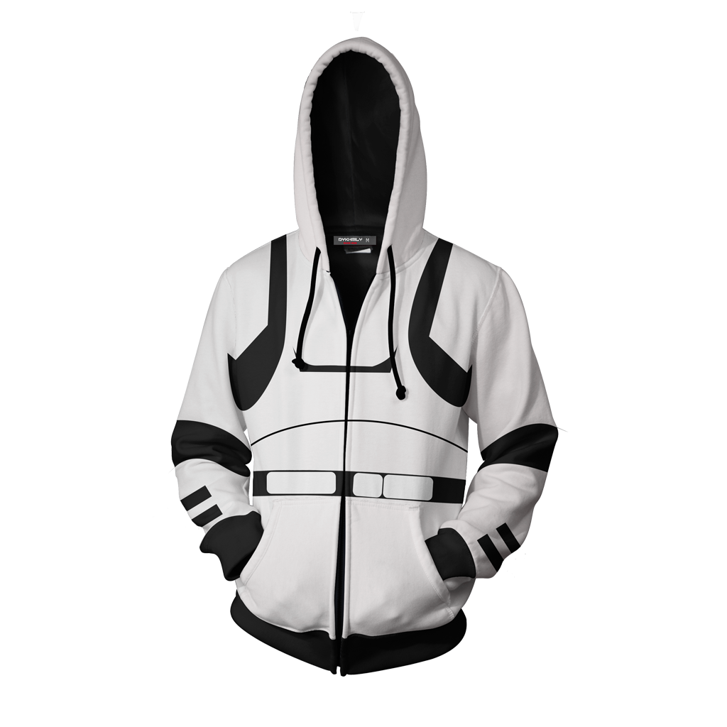Star Wars Stormtrooper Cosplay Zip Up Hoodie Jacket