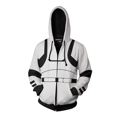 Star Wars Stormtrooper Cosplay Zip Up Hoodie Jacket