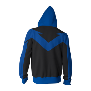 Nightwing Cosplay Zip Up Hoodie Jacket   