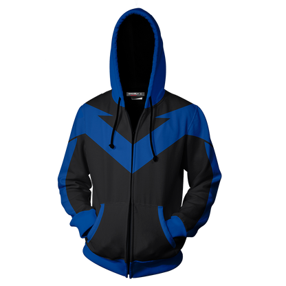 Nightwing Cosplay Zip Up Hoodie Jacket