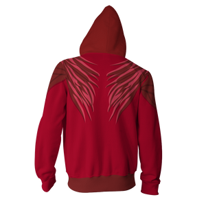 The Hunger Games: Mockingjay Katniss Everdeen (Red) Cosplay Zip Up Hoodie Jacket   