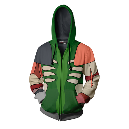 Rick And Morty Pickle Rick Cosplay Zip Up Hoodie Jacket