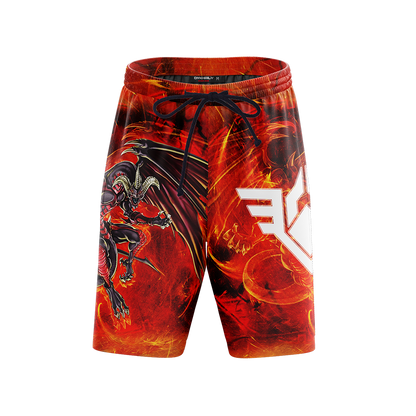 Yu-Gi-Oh! Red Dragon Archfiend Beach Shorts