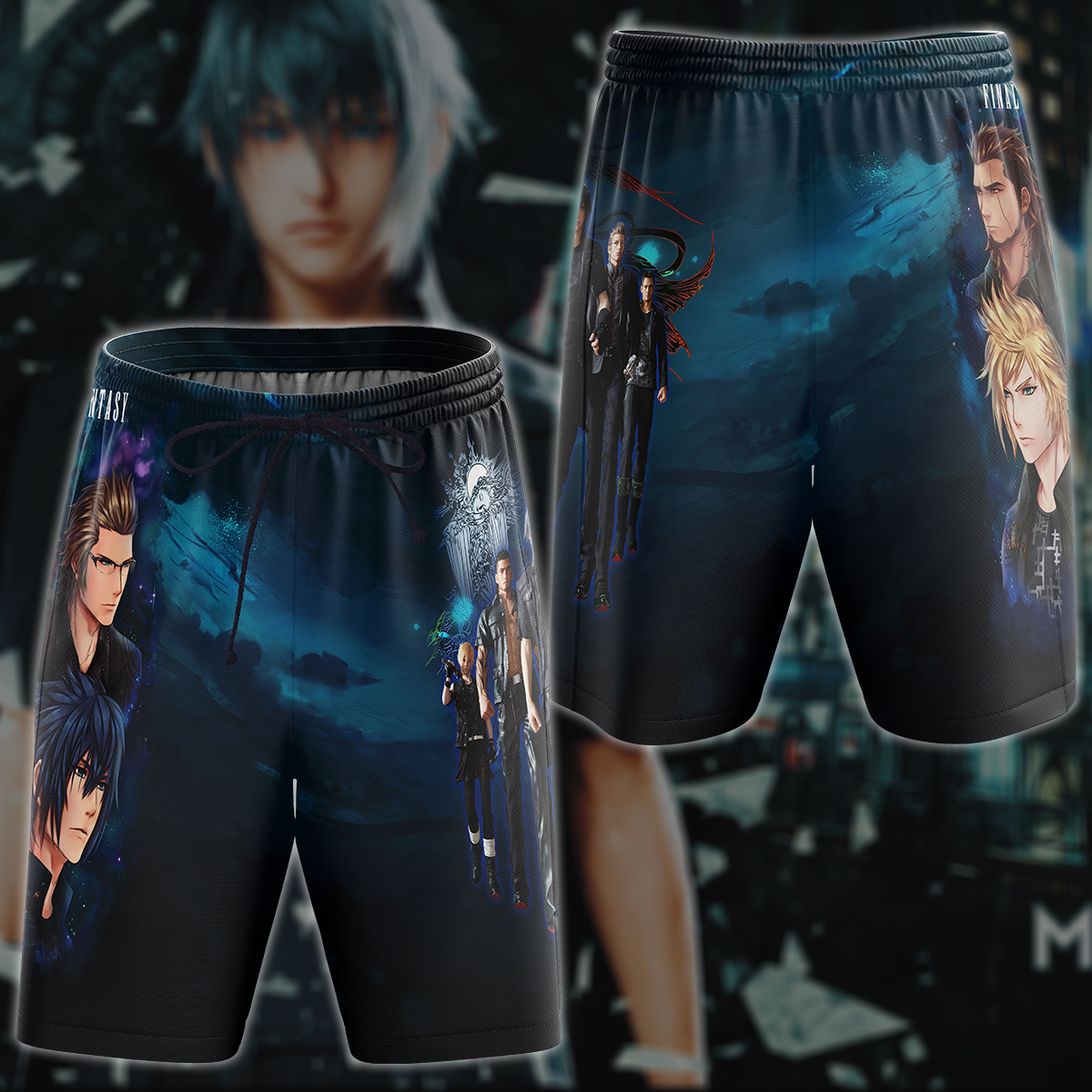 Final Fantasy XV Video Game 3D All Over Printed T-shirt Tank Top Zip Hoodie Pullover Hoodie Hawaiian Shirt Beach Shorts Jogger Beach Shorts
