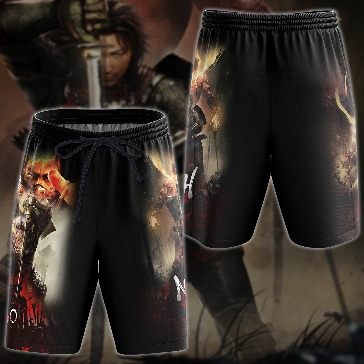 Nioh 2 Video Game 3D All Over Printed T-shirt Tank Top Zip Hoodie Pullover Hoodie Hawaiian Shirt Beach Shorts Jogger Beach Shorts