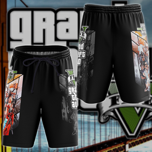 GTA Grand Theft Auto V Video Game 3D All Over Print T-shirt Tank Top Zip Hoodie Pullover Hoodie Hawaiian Shirt Beach Shorts Jogger Beach Shorts S 