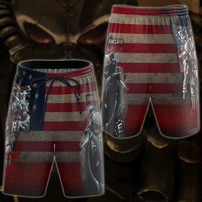 Fallout Enclave Video Game 3D All Over Printed T-shirt Tank Top Zip Hoodie Pullover Hoodie Hawaiian Shirt Beach Shorts Jogger Beach Shorts