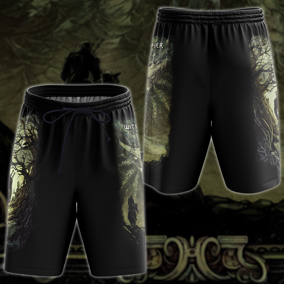 The Witcher Video Game 3D All Over Printed T-shirt Tank Top Zip Hoodie Pullover Hoodie Hawaiian Shirt Beach Shorts Jogger Beach Shorts