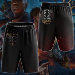 Baldur's Gate 3 Video Game All-Over T-shirt Hoodie Tank Top Hawaiian Shirt Beach Shorts Joggers Beach Shorts S 