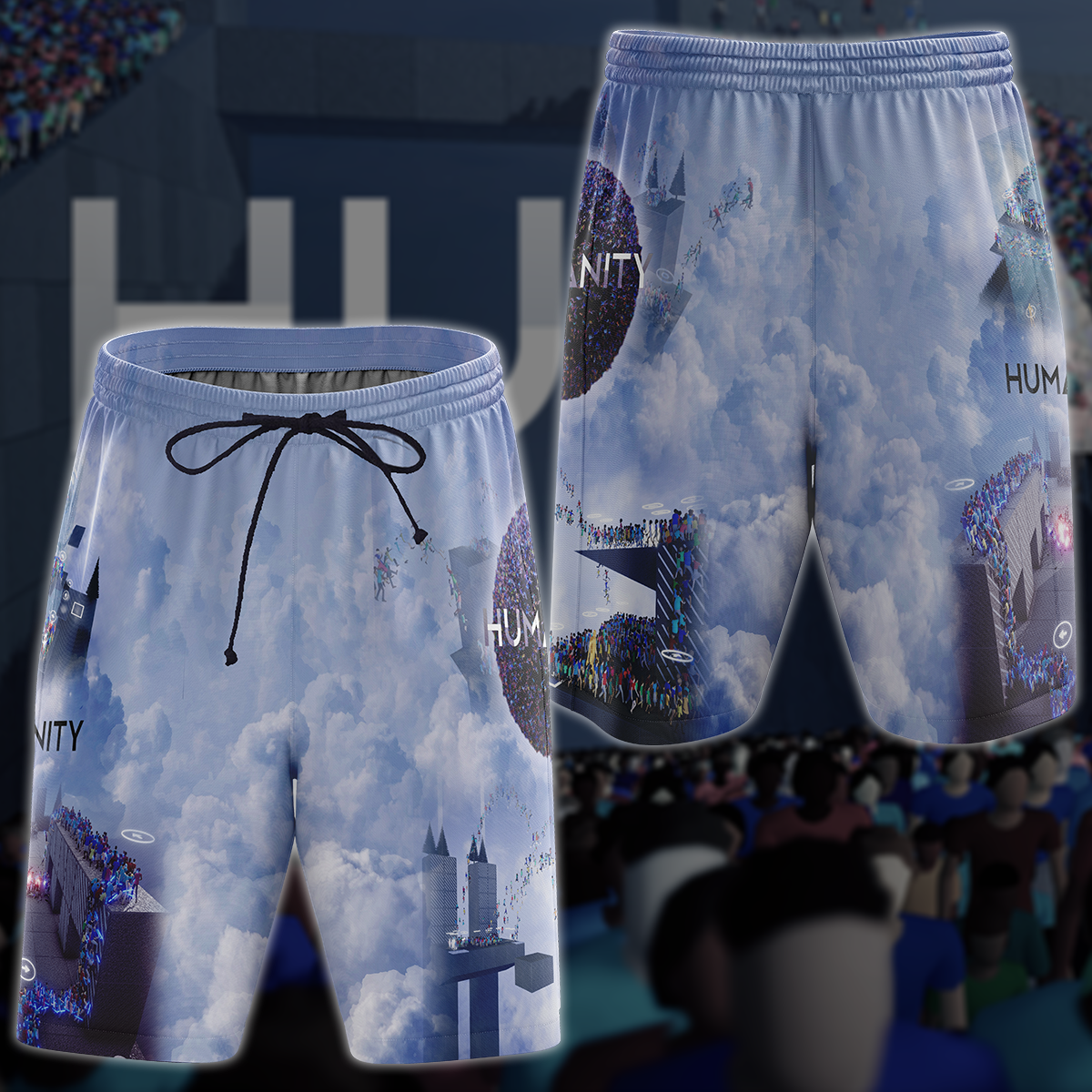 Humanity Video Game 3D All Over Printed T-shirt Tank Top Zip Hoodie Pullover Hoodie Hawaiian Shirt Beach Shorts Jogger Beach Shorts