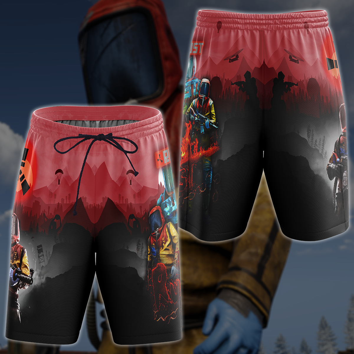 Rust Video Game 3D All Over Printed T-shirt Tank Top Zip Hoodie Pullover Hoodie Hawaiian Shirt Beach Shorts Jogger Beach Shorts