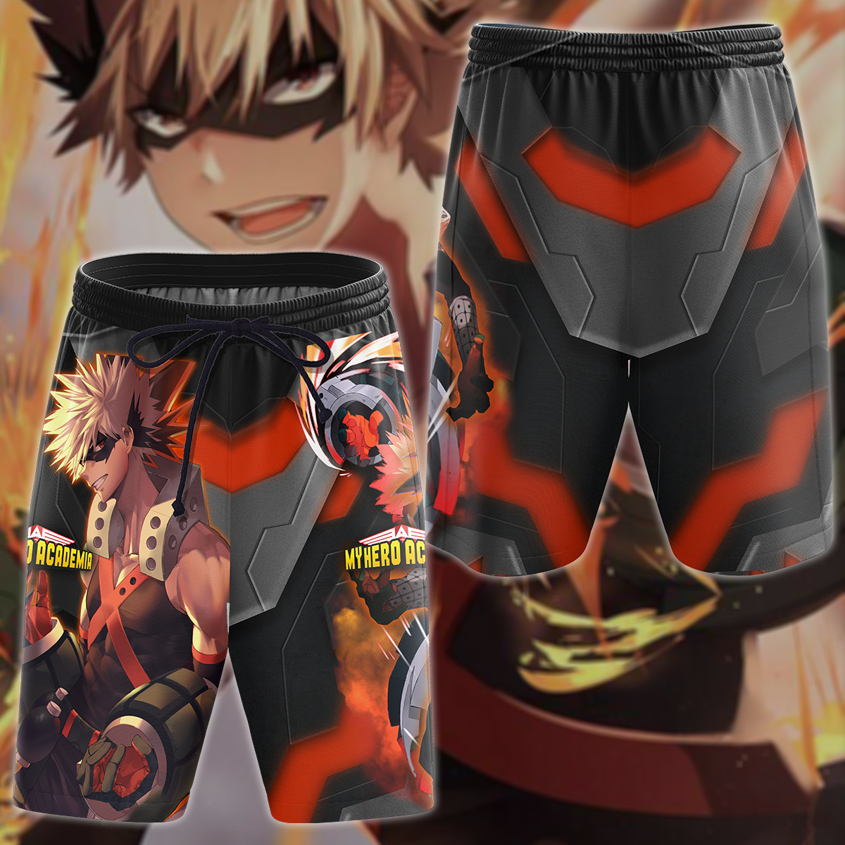 My Hero Academia Bakugou 3D All Over Print T-shirt Tank Top Zip Hoodie Pullover Hoodie Hawaiian Shirt Beach Shorts Jogger Beach Shorts