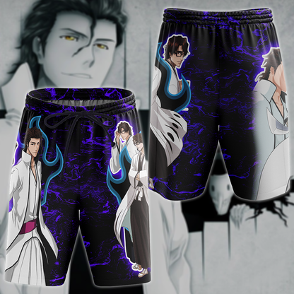 Bleach Sousuke Aizen Anime Manga 3D All Over Print T-shirt Tank Top Zip Hoodie Pullover Hoodie Hawaiian Shirt Beach Shorts Jogger Beach Shorts