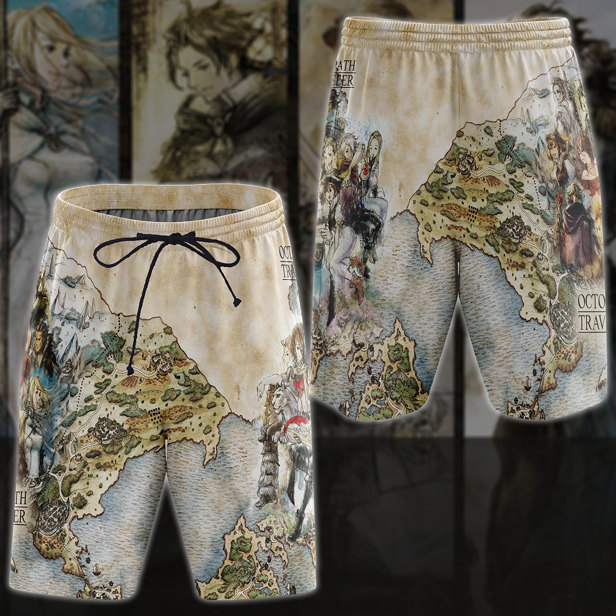 Octopath Traveler 2 Video Game 3D All Over Printed T-shirt Tank Top Zip Hoodie Pullover Hoodie Hawaiian Shirt Beach Shorts Jogger Beach Shorts