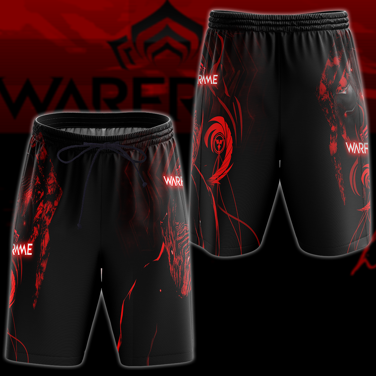 Warframe Video Game 3D All Over Printed T-shirt Tank Top Zip Hoodie Pullover Hoodie Hawaiian Shirt Beach Shorts Joggers Beach Shorts