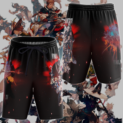 Final Fantasy XIV Video Game 3D All Over Print T-shirt Tank Top Zip Hoodie Pullover Hoodie Hawaiian Shirt Beach Shorts Jogger Beach Shorts