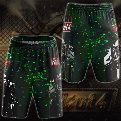 Fallout 4 Video Game 3D All Over Print T-shirt Tank Top Zip Hoodie Pullover Hoodie Hawaiian Shirt Beach Shorts Jogger Beach Shorts