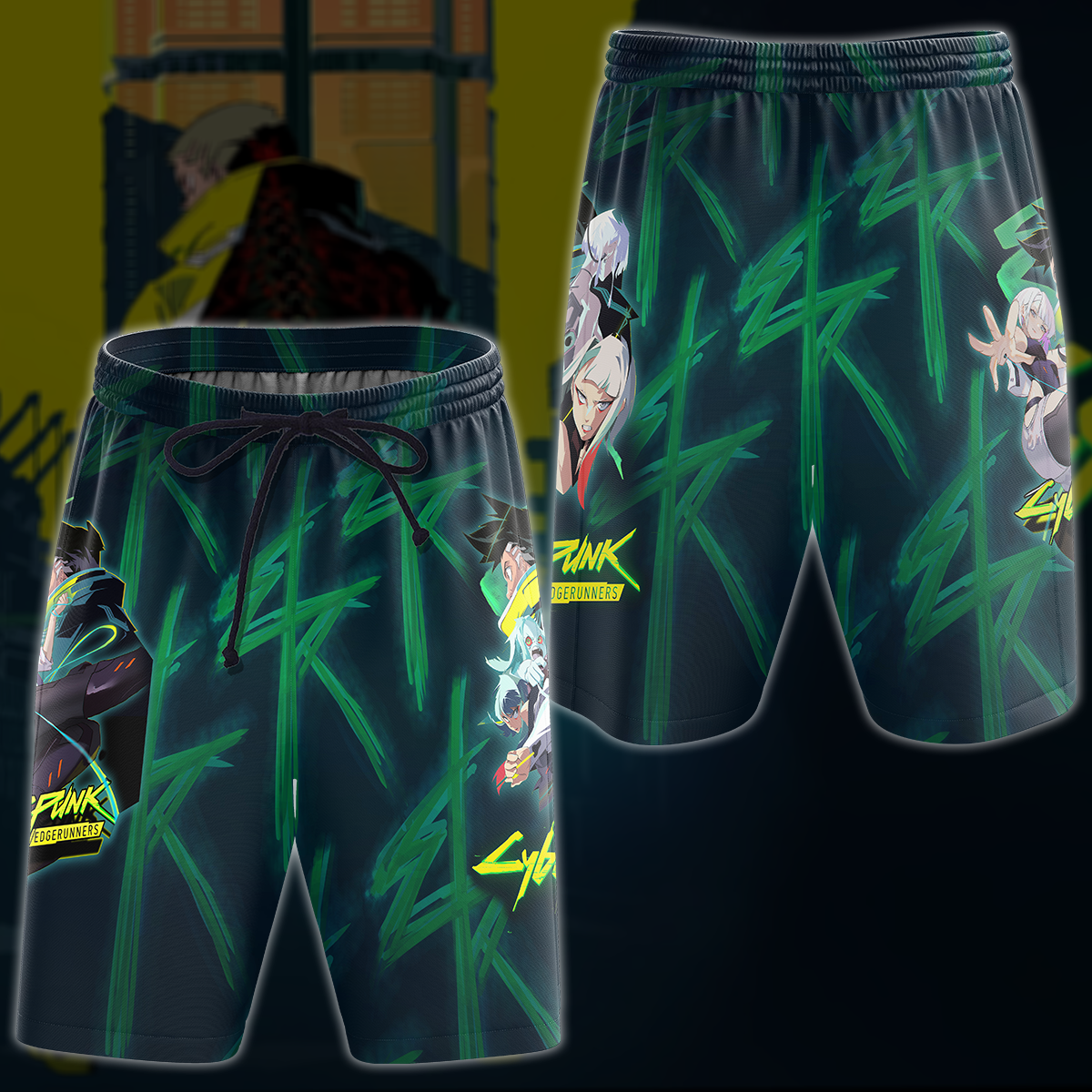 Cyberpunk: Edgerunners Video Game 3D All Over Print T-shirt Tank Top Zip Hoodie Pullover Hoodie Hawaiian Shirt Beach Shorts Jogger Beach Shorts
