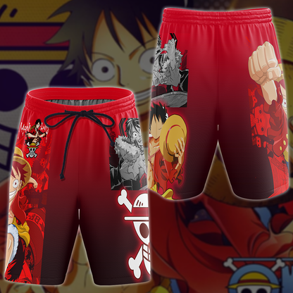 One Piece Monkey D. Luffy Anime Manga 3D All Over Print T-shirt Tank Top Zip Hoodie Pullover Hoodie Hawaiian Shirt Beach Shorts Jogger Beach Shorts