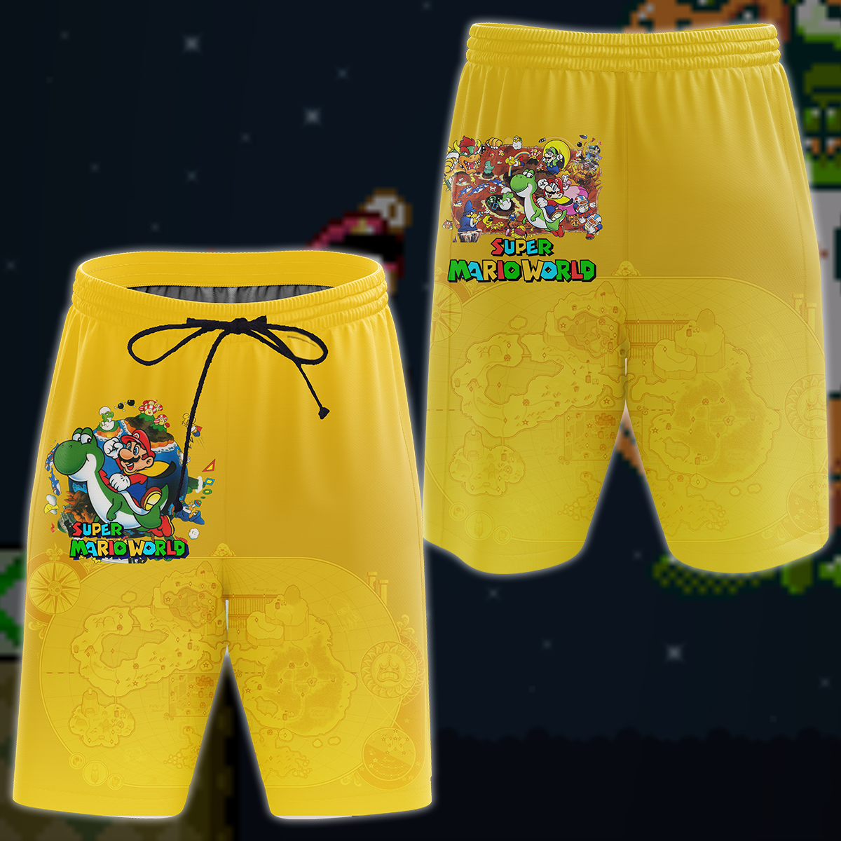 Super Mario World Video Game 3D All Over Printed T-shirt Tank Top Zip Hoodie Pullover Hoodie Hawaiian Shirt Beach Shorts Joggers Beach Shorts