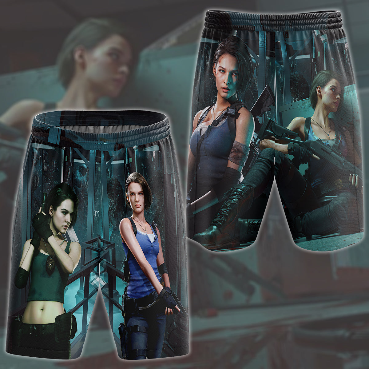 Resident Evil Jill Valentine Video Game All Over Printed T-shirt Tank Top Zip Hoodie Pullover Hoodie Hawaiian Shirt Beach Shorts Joggers