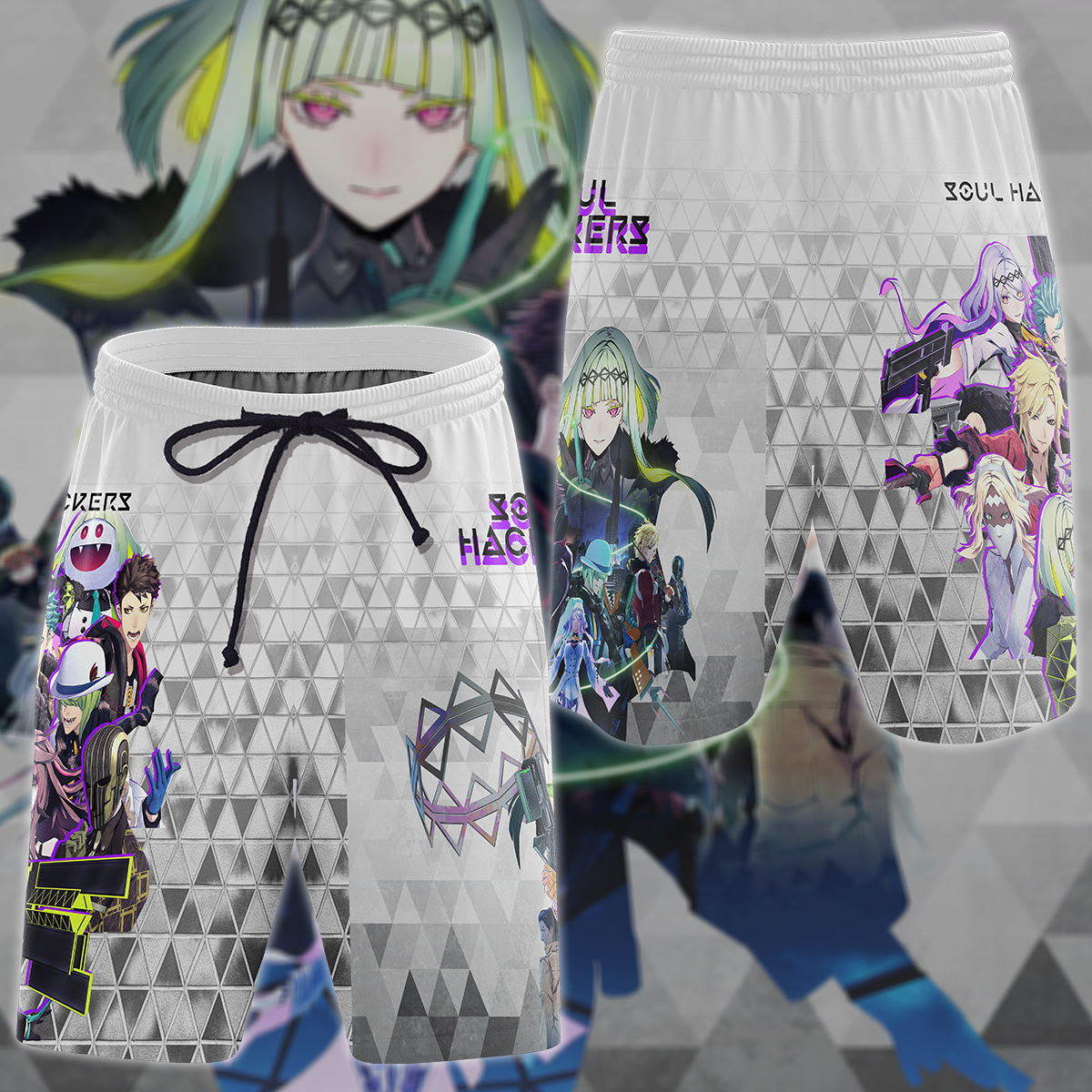Soul Hackers 2 Video Game 3D All Over Print T-shirt Tank Top Zip Hoodie Pullover Hoodie Hawaiian Shirt Beach Shorts Jogger Beach Shorts